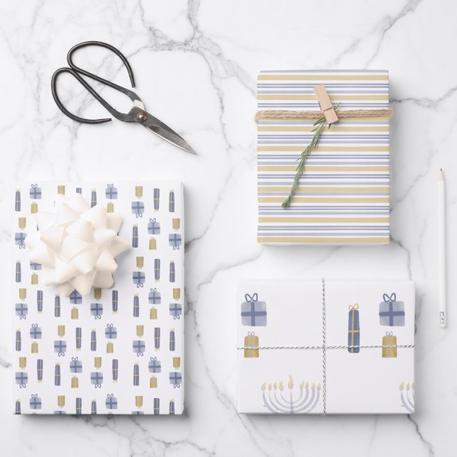 Festival of Light Wrapping Sheets - Set von 3 Geschenkpapier Set (Von Creator hochgeladen)