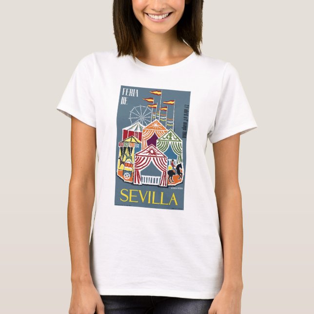 Festival-Plakat 1960 Spaniens Sevilla T-Shirt (Vorderseite)