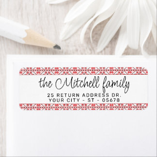 Festival Red Black Classic Nordic Fair Isle Motif