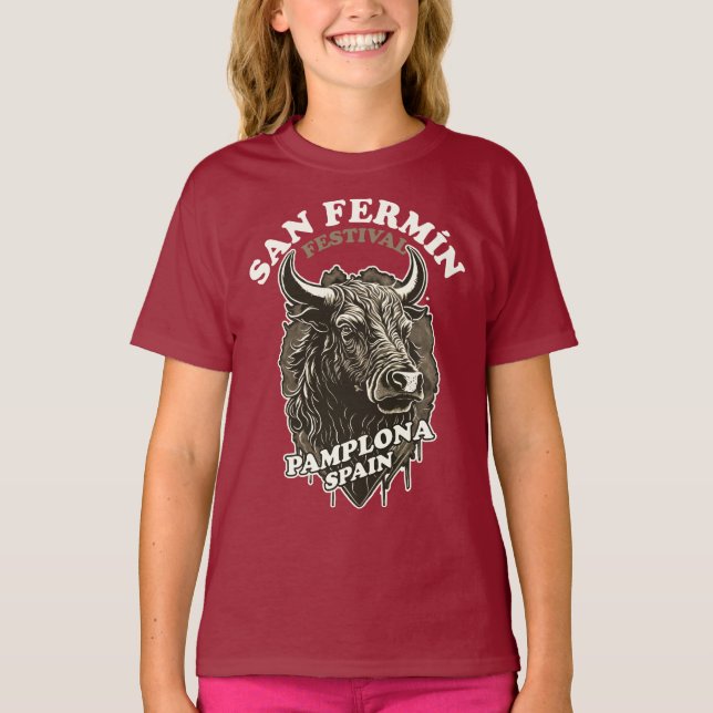 Festival San Fermin - das Laufen der Bullen T-Shirt (Vorderseite)