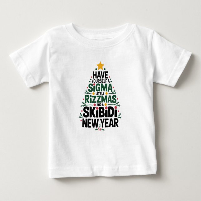 "Festival Sigma Rizzmas Tree Design" Baby T-shirt (Vorderseite)