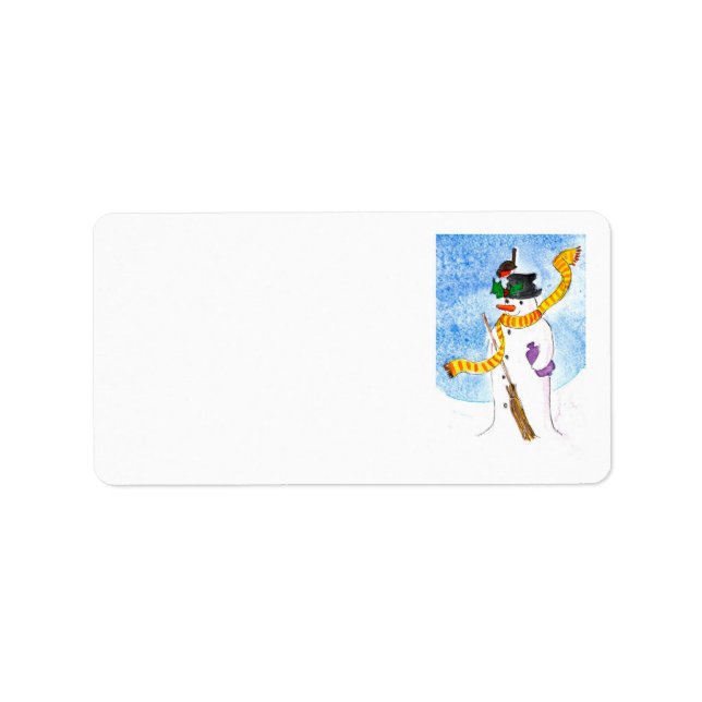 Festival ' Snowman'Address Labels Adressaufkleber (Vorne)