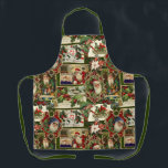Festival Vintage Christmas Ephemera Collage Green Schürze<br><div class="desc">Spaß,  festliche,  farbenfrohe und faszinierende Urlaubsmuster mit fröhlich alten Weihnachtsephemeriden aus Viktorianischer Zeit,  einschließlich Santas in verzierten Rahmen,  Heilig,  Mistletoe,  Schlitten,  Winterszenen,  glückliche Kinder und frohe Weihnachtsgrüße auf grünem Hintergrund.</div>