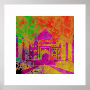 FESTIVAL VON FARBHOLI AM TAJ POSTER