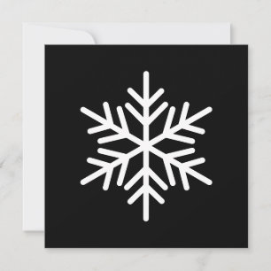 Festival White Nordic Snowflake auf dem modernen S Feiertagskarte