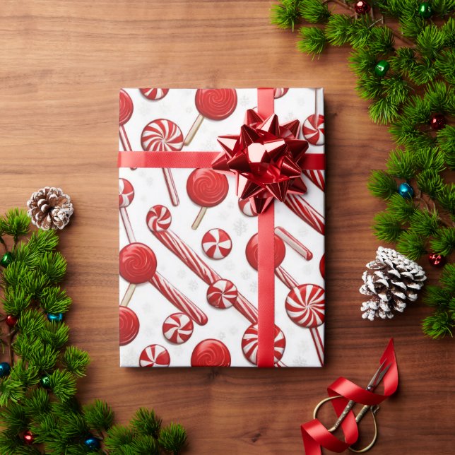 Festival Wrap Wonderland 'Candy Canes & Lollipops' Geschenkpapier (Feiertagsgeschenk)