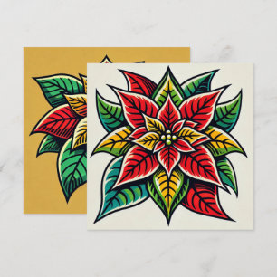 Festivalflora Pop Art Poinsettia Scrapbook Einladung