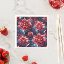 Festivalfloral Poinsettia Galaxy Muster Decoupage