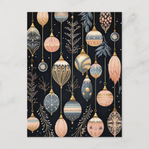 Festivals Baubles Weihnachtsgrüßkarte Postkarte