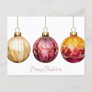 Festivals Baubles Weihnachtsgrüßkarte Postkarte
