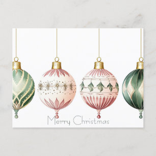 Festivals Baubles Weihnachtsgrüßkarte Postkarte