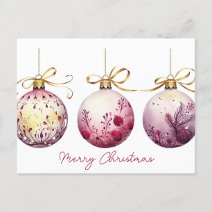 Festivals Baubles Weihnachtsgrüßkarte Postkarte