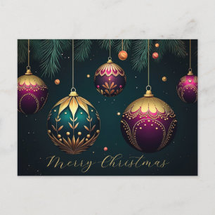 Festivals Baubles Weihnachtsgrüßkarte Postkarte