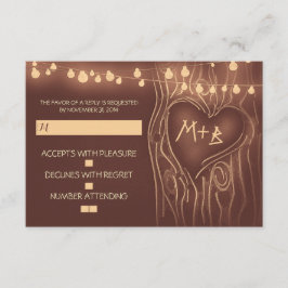 Festivals Baum elegante Hochzeitskarte RSVP Karte