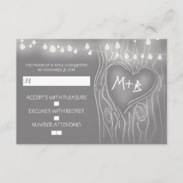 Festivals Baum elegante Hochzeitskarte RSVP Karte