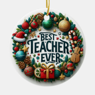 Festivals Bester Lehrer Weihnachten Keramik Ornament