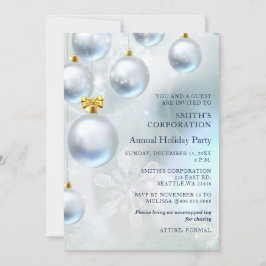 Festivals Blue Christmas Corporate Holiday Party i Einladung
