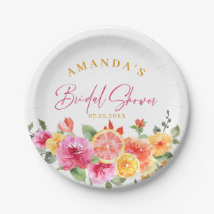 Festivals Bright Blume Slice Citrus Brautparty Pappteller