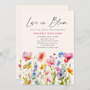 Festivals Bright Watercolor Blume Brautparty Einladung