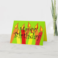 Festivals Candles Fiesta Happy Birthday Card