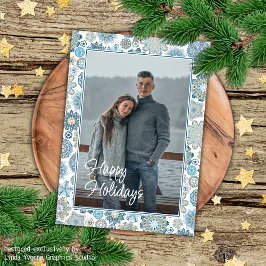 Festivals Chic Floral Mandala Schneeflocken Muster Karte