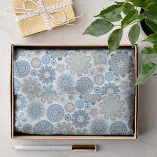 Festivals Chic Floral Mandala Schneeflocken Muster Seidenpapier