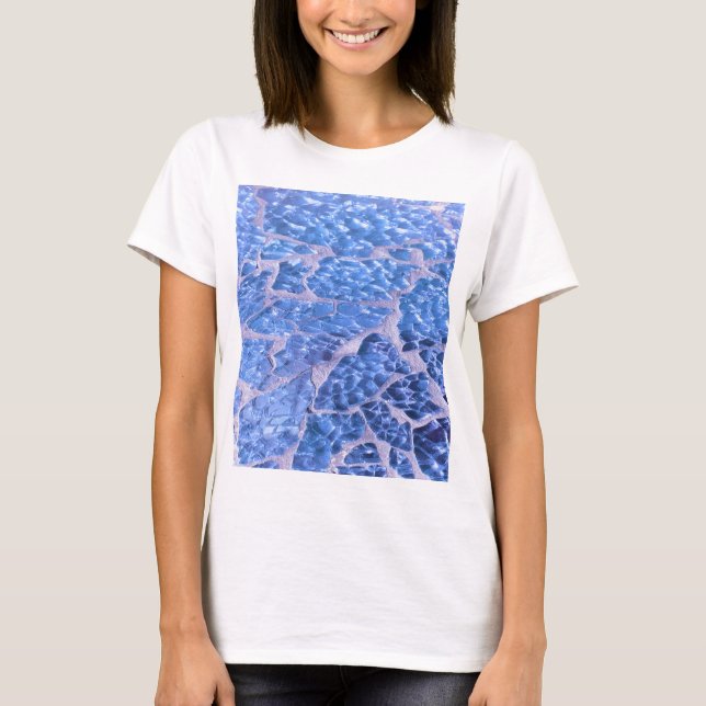 Festivals Chic Glitzer Blue Stones T-Shirt (Vorderseite)