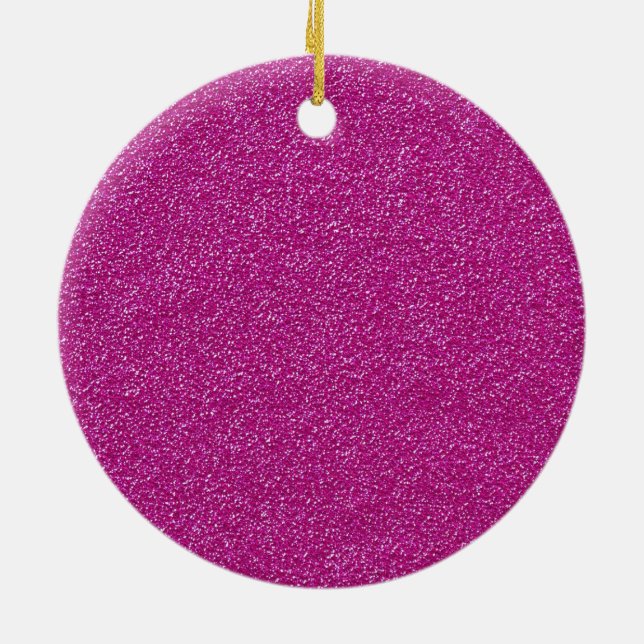 Festivals Chic Pink Glitzer Hintergrund Romantisch Keramikornament (Hinten)