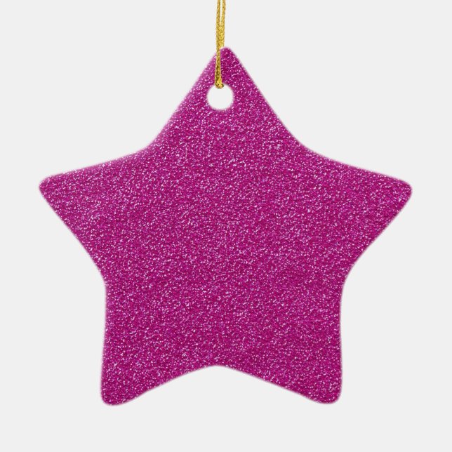 Festivals Chic Pink Glitzer Hintergrund Romantisch Keramikornament (Vorne)