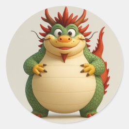 Festivals Chubby Cartoon Dragon Sticker