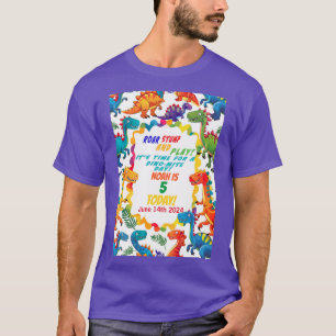 Festivals Colorful Dinosaur Geburtstagsparty T - S T-Shirt