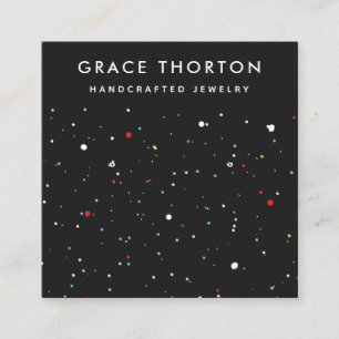 Festivals Confetti Stud Earring Display Card Quadratische Visitenkarte