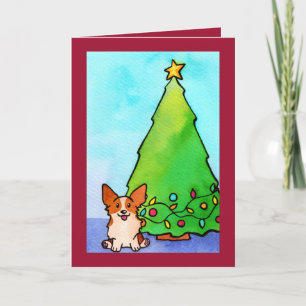 Festivals Corgi Decorator Weihnachtskarte