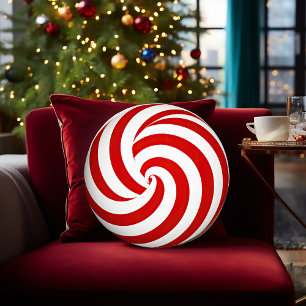 Festivals Dekorative Peppermint Print Rundes Kissen