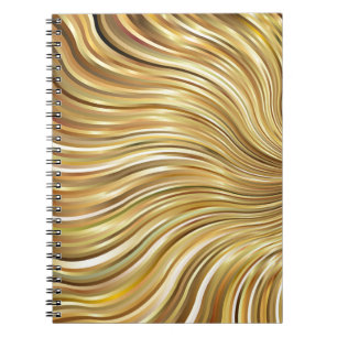 Festivals Elegantes Gold Abstrakte Streifen Notizblock
