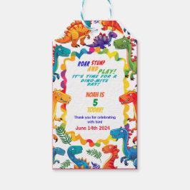 Festivals farbenfrohe Dinosaurier Geburtstagsgesch Geschenkanhänger