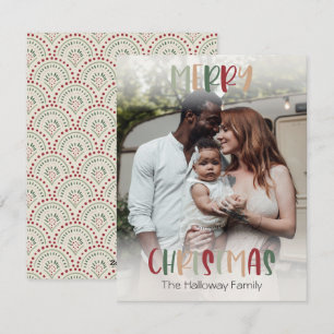 Festivals farbenfrohe Weihnachtsbright Volles Foto Feiertagskarte