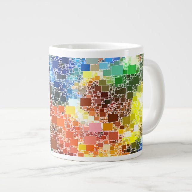 Festivals Floating Block Artwork Jumbo-Tasse (Vorderseite Rechts)