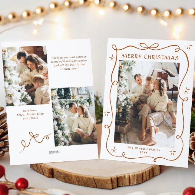 Festivals Frohe Weihnachten Boho Bow Ribbon 3 Foto (Von Creator hochgeladen)