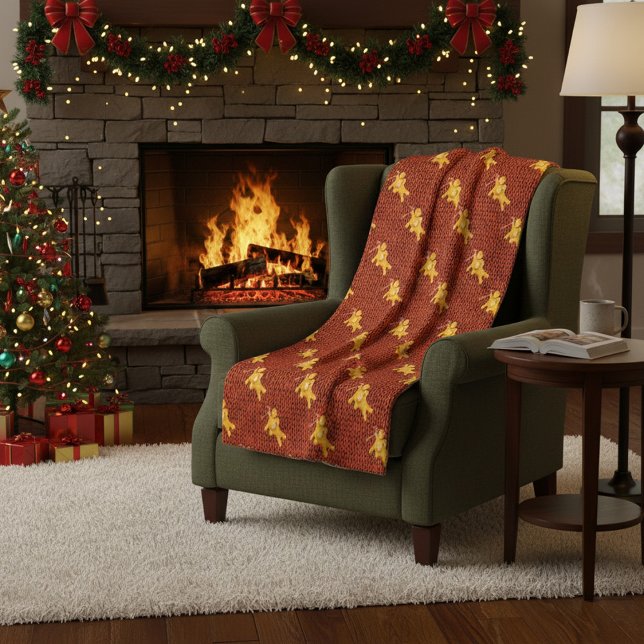 Festivals Gingerbrei Mann & Strick Muster Weihnach Fleecedecke (Von Creator hochgeladen)