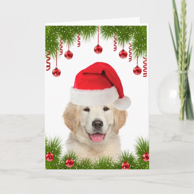 Festivals Golden Retriever Niedliche Weihnachten (Vorderseite)