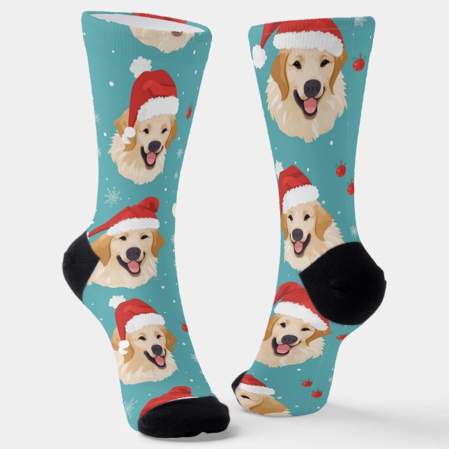 Festivals Golden Retriever Weihnachtssocken der Cr Socken (Gewinkelt)