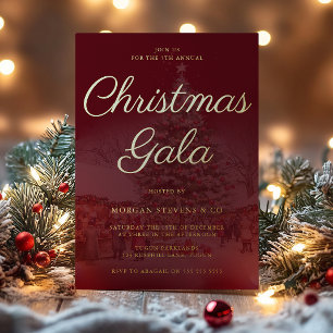 Festivals Goldenen Foil Corporate Weihnachtsgala P Folieneinladung