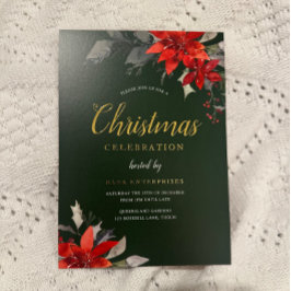 Festivals Green Corporate Weihnachts Party Gold Folieneinladung