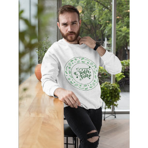 Festivals Green Floral Design Winter-Themed Appare Sweatshirt