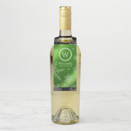 Festivals Green Foil Snowflakes Monogramm Name Fla Flaschenanhänger