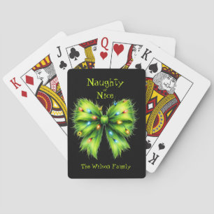 Festivals Green Fur Bow-Lights Naughty oder Nice N Spielkarten