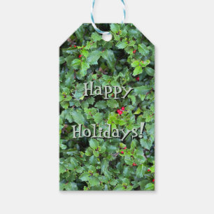 Festivals Green Holly Berry Weihnachtsgeschenk Tag Geschenkanhänger