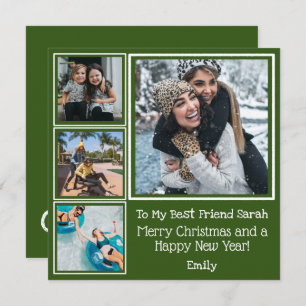 Festivals Green White Foto Best Friends Christmas Karte
