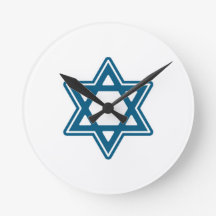 Festivals Hanukkah Single Star Acryl Wall Clock
